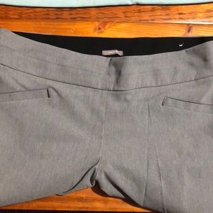 Grey pull on ankle pants